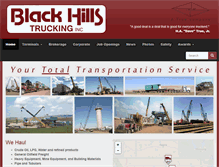 Tablet Screenshot of blackhillstrucking.com